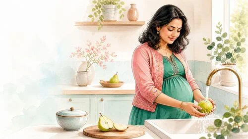 Timing & preparation of Pear Fruit During Pregnancy