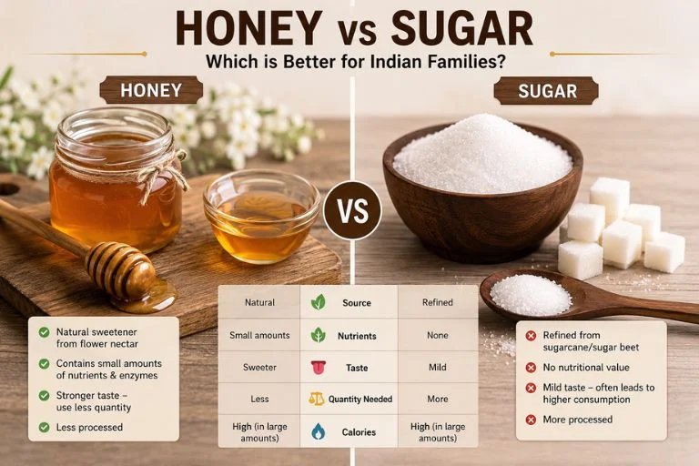 Honey vs Sugar What Indian Families Should Know